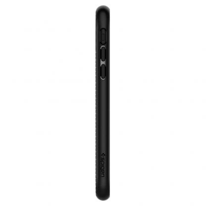 Spigen Liquid Air Case - тънък качествен термополиуретанов кейс за iPhone XS, iPhone X (черен-мат)  5