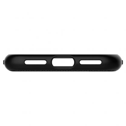Spigen Liquid Air Case - тънък качествен термополиуретанов кейс за iPhone XS, iPhone X (черен-мат)  6