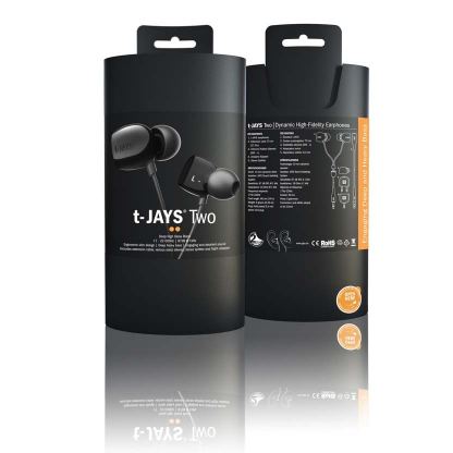 JAYS t-JAYS Two In-Ear Earphones - слушалки за мобилни устройства (черен) 3