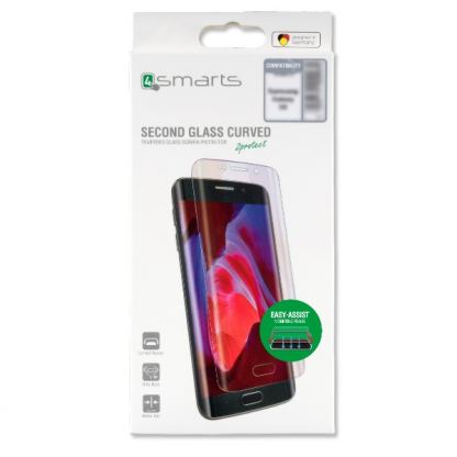 4smarts Second Glass Curved Easy-Assist - калено стъклено покритие с рамка за поставяне за Samsung Galaxy S8 Plus (прозрачен) 2