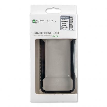 4smarts Clip-On Cover Trendline Premium KNOX - хибриден удароустойчив кейс за iPhone X, iPhone Xs (черен-прозрачен) 7