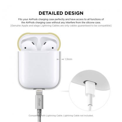 Elago Duo Silicone Case - силиконов калъф за Apple Airpods (бял-розов) 6