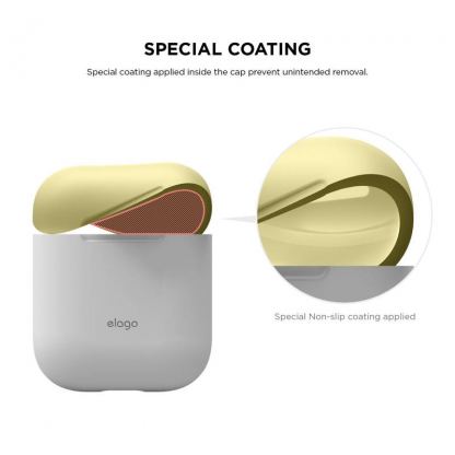 Elago Duo Silicone Case - силиконов калъф за Apple Airpods (бял-розов) 7