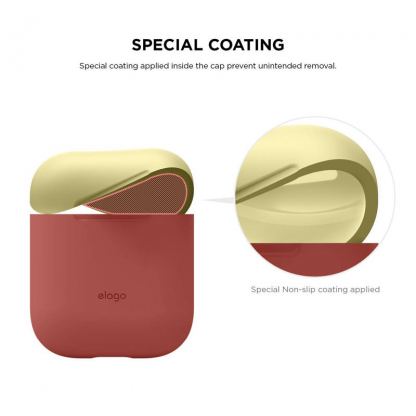 Elago Duo Silicone Case - силиконов калъф за Apple Airpods (червен-син) 7