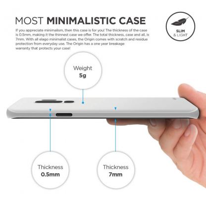 Elago Origin Case - тънък полипропиленов кейс (0.3 mm) за Samsung Galaxy S9 Plus (бял) 3