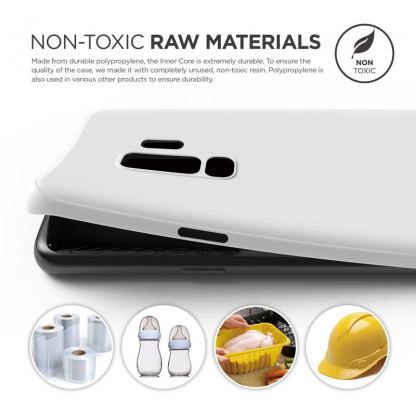Elago Origin Case - тънък полипропиленов кейс (0.3 mm) за Samsung Galaxy S9 Plus (бял) 5