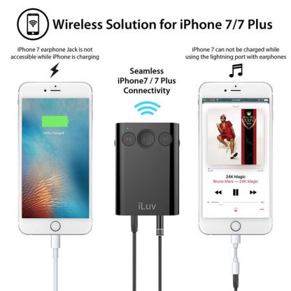 iLuv Bluetooth Audio Splitter - блутут рисийвър аудио адаптер за слушалки, MacBook и автомобилно стерео (черен) 7