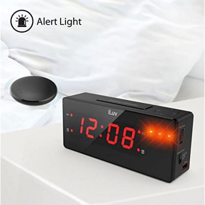 iLuv TimeShaker Boom - LED часовник с аларма и безжично вибриращо устройство за събуждане 4