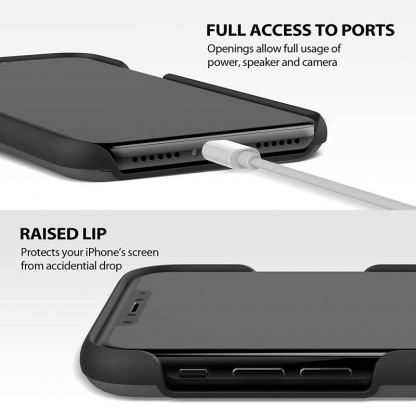 iLuv Metal Forge Ring Case -  поликарбонатов кейс с пръстен против изпускане за iPhone XS, iPhone X (сив) 3