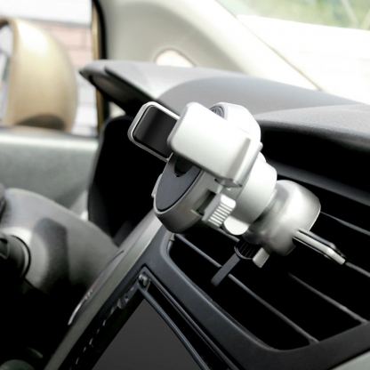 Baseus Mechanical Era Air Vent Universal Car Mount - поставка за радиатора на кола за смартфони с ширина до 8.4 см. (сребриста) 5