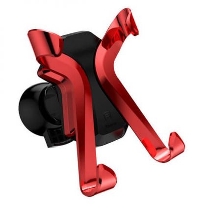 Baseus Air Vent Universal Car Mount - поставка за радиатора на кола за смартфони с ширина до 8.6 см. (червена) 6