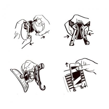 Baseus Air Vent Universal Car Mount - поставка за радиатора на кола за смартфони с ширина до 8.6 см. (червена) 7