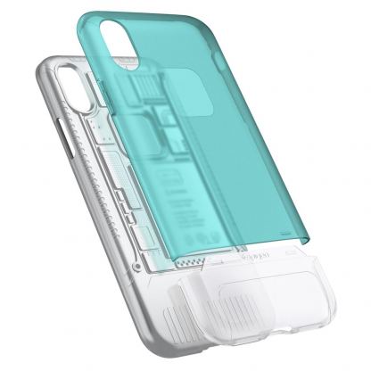Spigen Classic C1 Case - лимитирана версия удароустойчив кейс за iPhone XS, iPhone X (прозрачен) 6