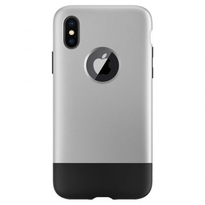 Spigen Classic One Case - хибриден кейс с висока степен на защита за iPhone XS, iPhone X (сив) 2