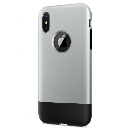 Spigen Classic One Case - хибриден кейс с висока степен на защита за iPhone XS, iPhone X (сив) 12