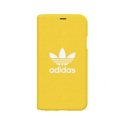 Adidas Originals Booklet Case - хоризонтален текстилен калъф за iPhone XS, iPhone X (жълт) 2