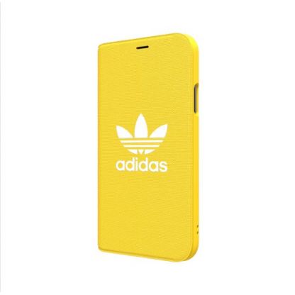Adidas Originals Booklet Case - хоризонтален текстилен калъф за iPhone XS, iPhone X (жълт) 5
