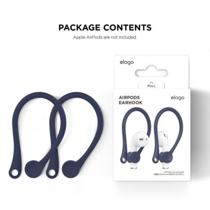 Elago AirPods EarHooks - силиконови кукички за Apple AirPods (тъмносин) 2