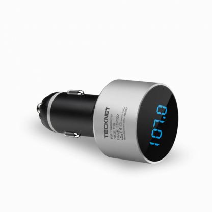 TeckNet F36 Bluetooth FM Transmitter - блутут FM трансмитер и зарядно за кола за мобилни устройства (черен) 3