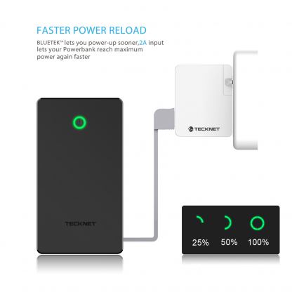 TeckNet iEP517 PowerEx 6000mAh Power Bank - качествена външна батерия 6000mAh с вграден microUSB кабел и USB изход за смартфони и таблети (черен) 3