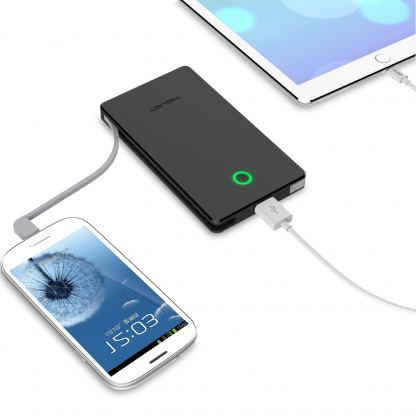 TeckNet iEP517 PowerEx 6000mAh Power Bank - качествена външна батерия 6000mAh с вграден microUSB кабел и USB изход за смартфони и таблети (черен) 7