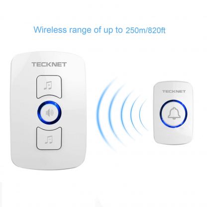 TeckNet WA659 Twin Plug-In Wireless Doorbell - безжичен звънец за входна врата (бял) 2