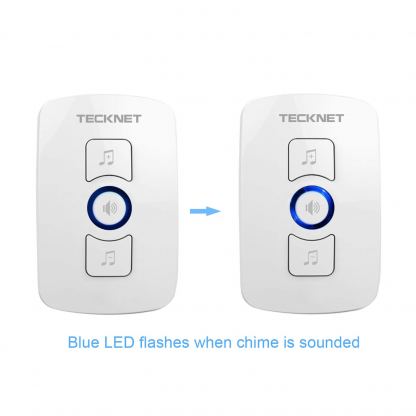 TeckNet WA659 Twin Plug-In Wireless Doorbell - безжичен звънец за входна врата (бял) 3