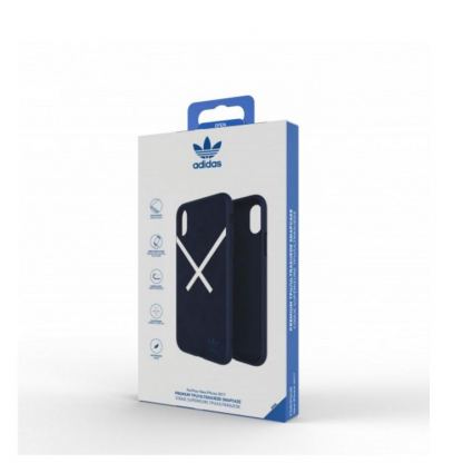 Adidas XbyO Or Moulded Case - поликарбонатов кейс с TPU рамка за iPhone XS, iPhone X (син) 2