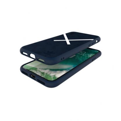 Adidas XbyO Or Moulded Case - поликарбонатов кейс с TPU рамка за iPhone XS, iPhone X (син) 9