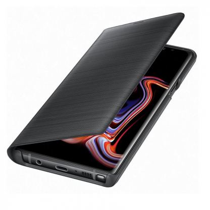 Samsung LED View Cover EF-NN960PBEGWW - оригинален кожен калъф през който виждате информация от дисплея за Samsung Galaxy Note 9 (черен) 3