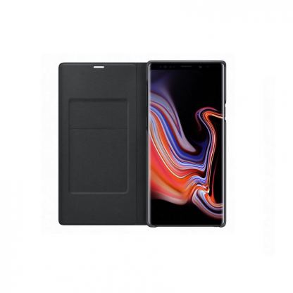 Samsung LED View Cover EF-NN960PBEGWW - оригинален кожен калъф през който виждате информация от дисплея за Samsung Galaxy Note 9 (черен) 4