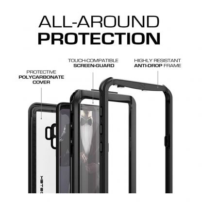 Ghostek Nautical IP68 Waterproof Case - ударо и водоустойчив кейс за Samsung Galaxy S9 (черен) 6