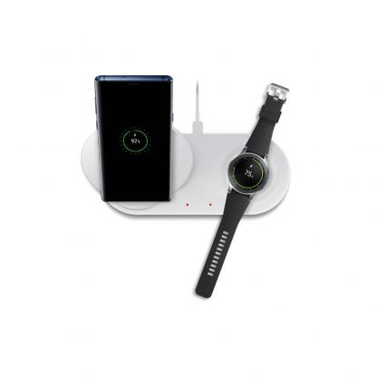 Samsung Wireless Fast Charger Duo EP-N6100TW - двойна поставка (пад) с Fast Charge за безжично захранване за Samsung Galaxy S9, S9 Plus и QI съвместими устройства (бял) 7