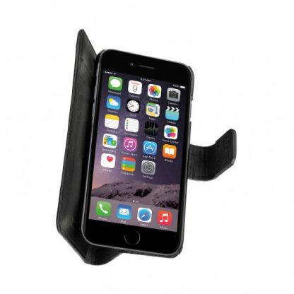 Bugatti Zurigo Booklet Case - кожен калъф (естествена кожа), тип портфейл за iPhone SE 2020, iPhone 7, iPhone 8 (черен) 2
