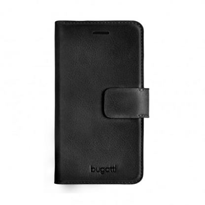 Bugatti Zurigo Booklet Case - кожен калъф (естествена кожа), тип портфейл за iPhone SE 2020, iPhone 7, iPhone 8 (черен) 4