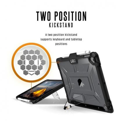 Urban Armor Gear Plasma Case - удароустойчив хибриден кейс от най-висок клас за iPad Pro 9.7, iPad 5 (2017), iPad 6 (2018), iPad Air, iPad Air 2 (прозрачен) 12