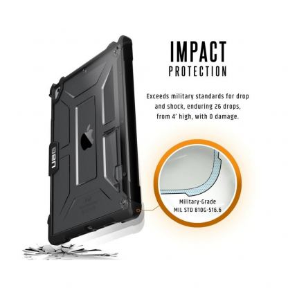 Urban Armor Gear Plasma Case - удароустойчив хибриден кейс от най-висок клас за iPad Pro 9.7, iPad 5 (2017), iPad 6 (2018), iPad Air, iPad Air 2 (черен) 7