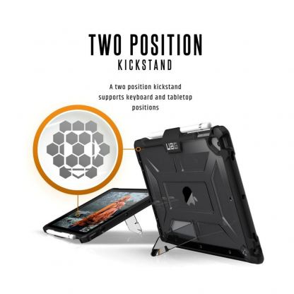 Urban Armor Gear Plasma Case - удароустойчив хибриден кейс от най-висок клас за iPad Pro 9.7, iPad 5 (2017), iPad 6 (2018), iPad Air, iPad Air 2 (черен) 9
