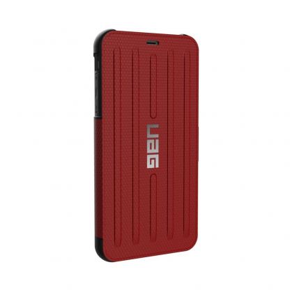 Urban Armor Gear Metropolis - удароустойчив хибриден кейс тип портфейл за iPhone Xs Max (червен) 11