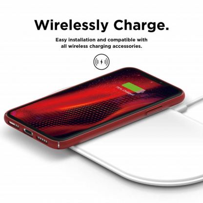 Elago Slim Fit Case - качествен поликарбонатов кейс за iPhone XS Max (червен) 5