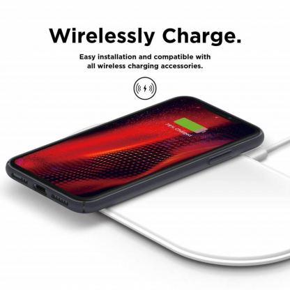 Elago Slim Fit Case - качествен поликарбонатов кейс за iPhone XS Max (тъмносин) 5