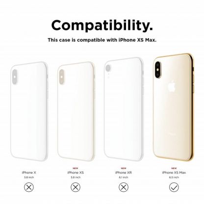 Elago Slim Fit Case - качествен поликарбонатов кейс за iPhone XS Max (тъмносин) 9