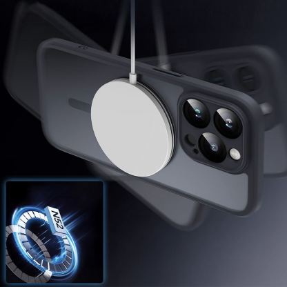 Хибриден удароустойчив кейс с MagSafe за Samsung Galaxy S26 - Full Matte Mag Cover MagSafe Case (черен-мат) 6