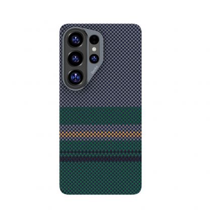 Кевларен кейс с MagSafe за Samsung Galaxy S26 Ultra - Benks Armor Air Aurora Kevlar Case 600D (черен-зелен) 3