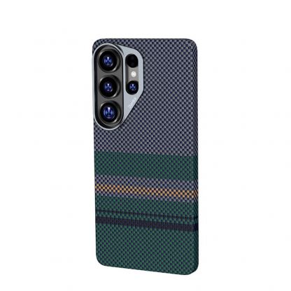 Кевларен кейс с MagSafe за Samsung Galaxy S26 Ultra - Benks Armor Air Aurora Kevlar Case 600D (черен-зелен) 4