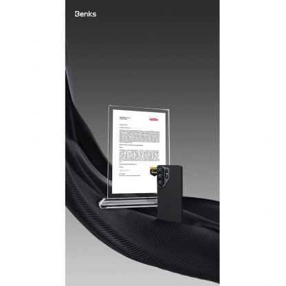 Кевларен кейс с MagSafe за Samsung Galaxy S26 Plus - Benks Armor Air Kevlar Metal Frame Case 600D (черен) 10