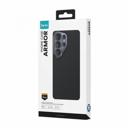 Кевларен кейс с MagSafe за Samsung Galaxy S26 Plus - Benks Armor Air Kevlar Metal Frame Case 600D (черен) 12