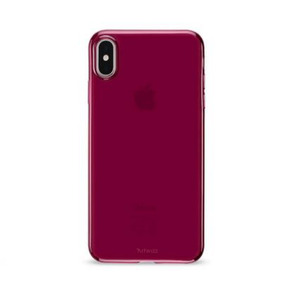 Artwizz NoCase - ултра-тънък (0.8 мм) TPU калъф за iPhone XS Max (червен-прозрачен) 3