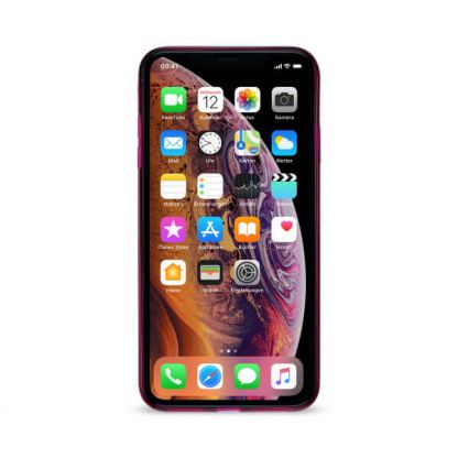 Artwizz NoCase - ултра-тънък (0.8 мм) TPU калъф за iPhone XS Max (червен-прозрачен) 4