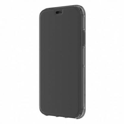 Griffin Survivor Clear Wallet Case - кожен калъф, тип портфейл с висока защита за iPhone XS Max (черен-прозрачен) 4